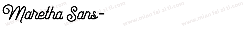 Maretha Sans字体转换